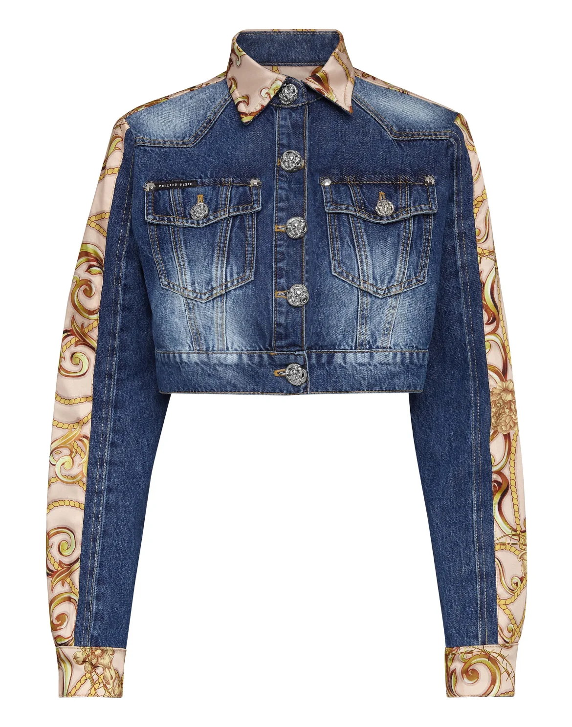 Denim Cropped Jacket New Baroque, цвет: Синий