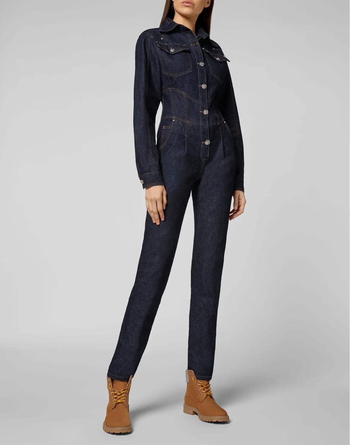 Denim Jumpsuit Chains, цвет: Синий