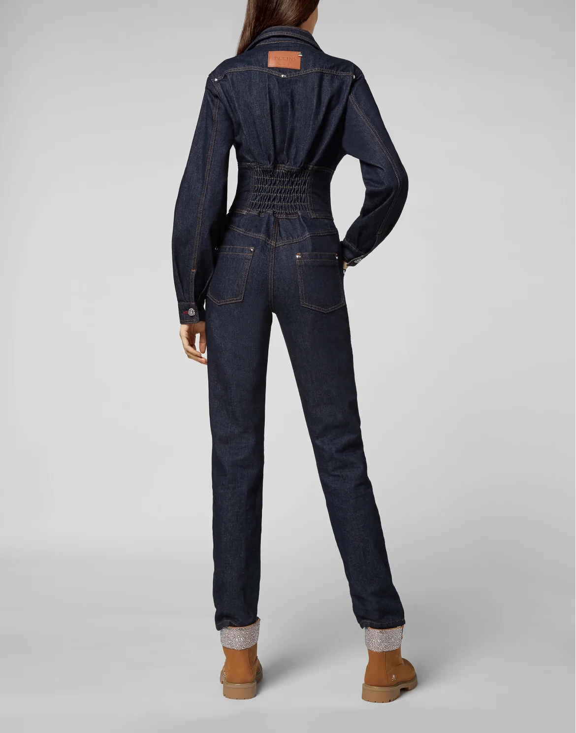 Denim Jumpsuit Chains, цвет: Синий