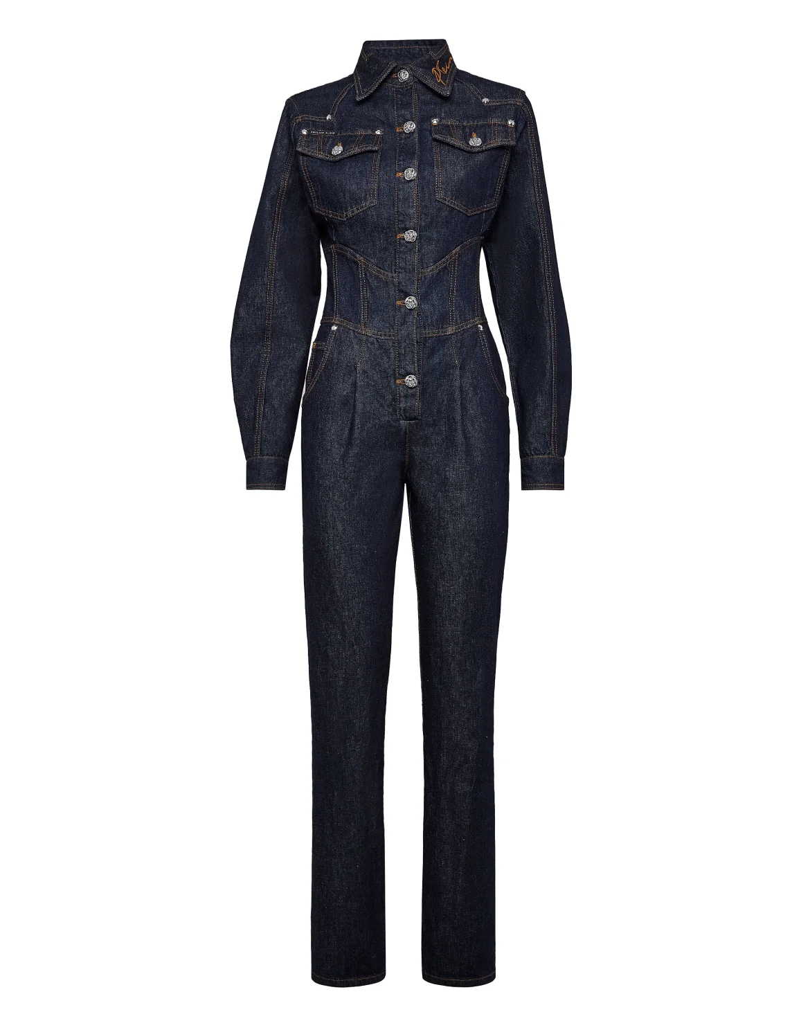 Denim Jumpsuit Chains, цвет: Синий