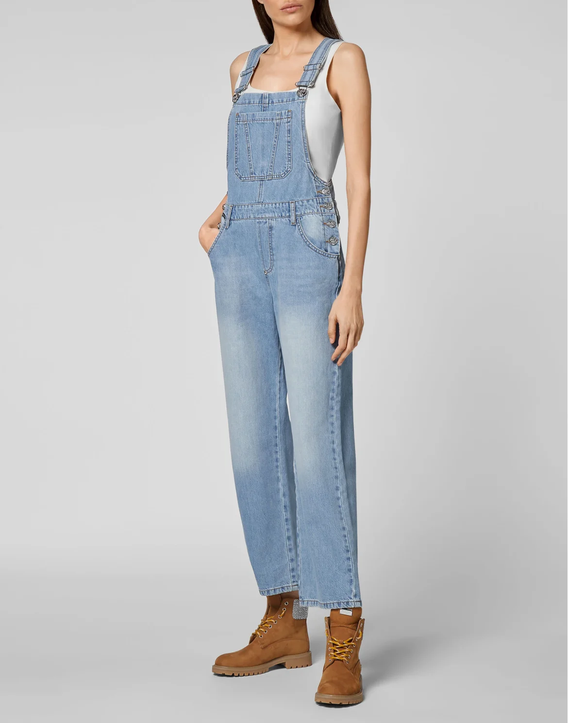 Denim Jumpsuit Iconic Plein, цвет: Голубой