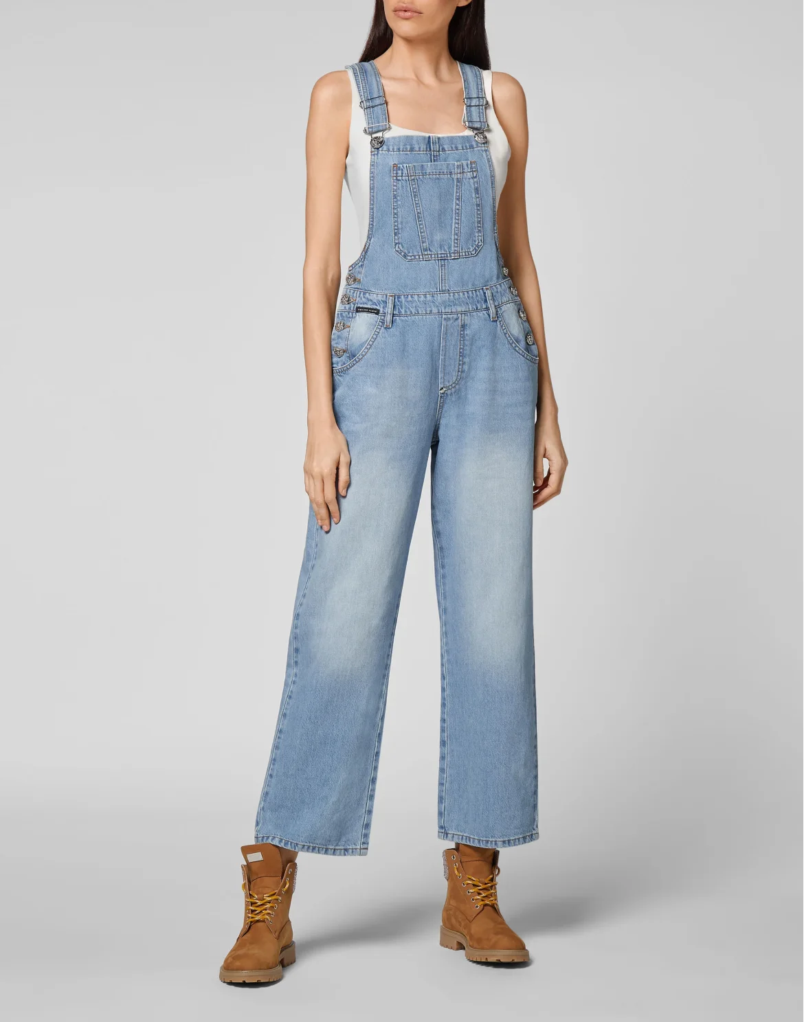 Denim Jumpsuit Iconic Plein, цвет: Голубой