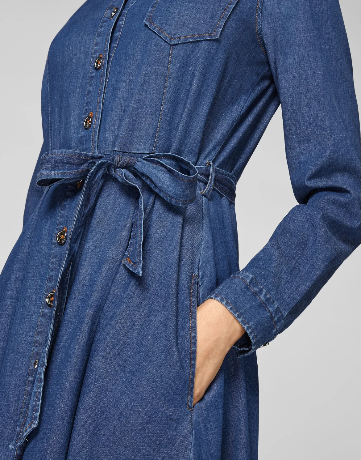 Denim Dress Shirt, цвет: Синий