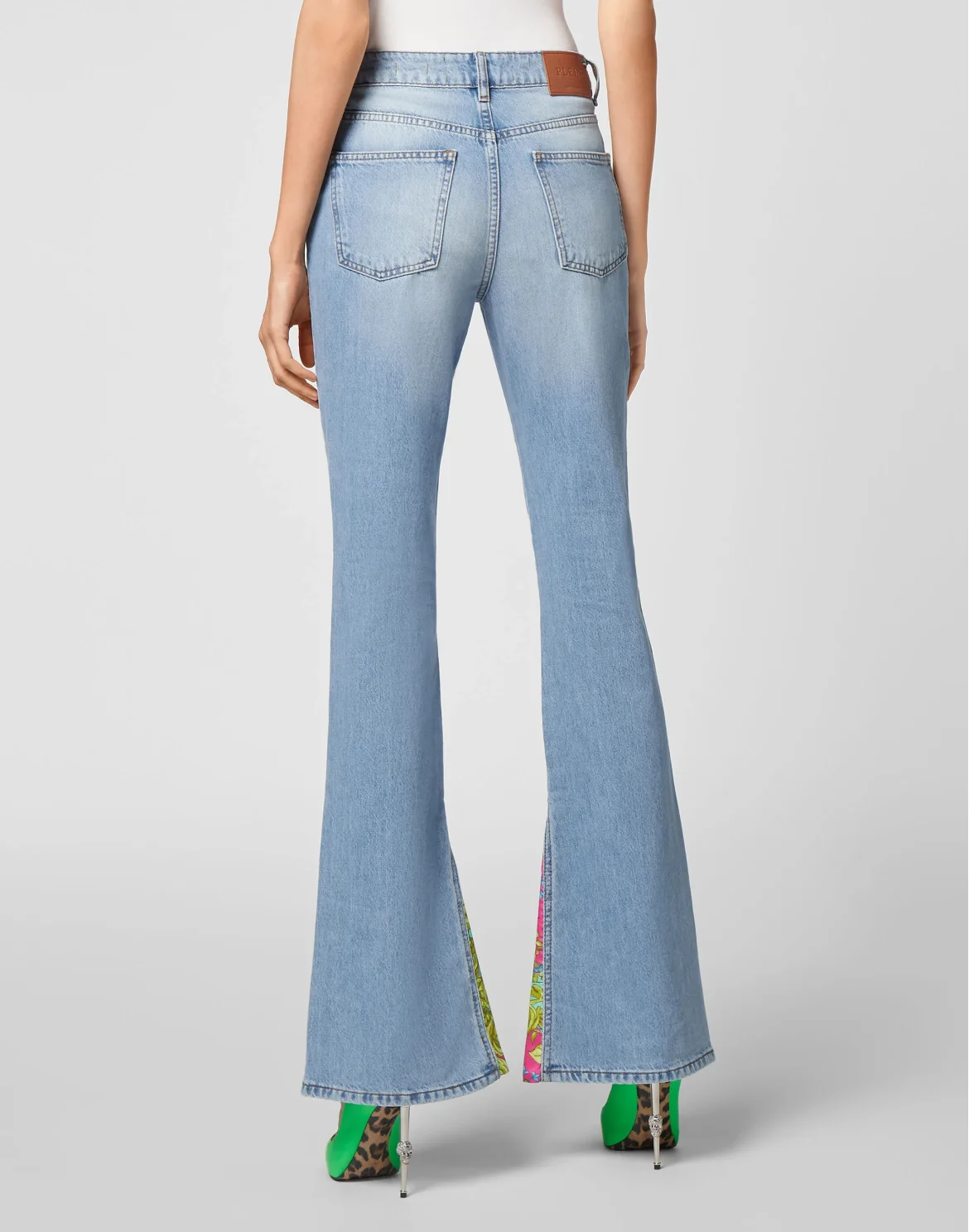 Denim Trousers Flare Fit insert New Baroque, цвет: Голубой