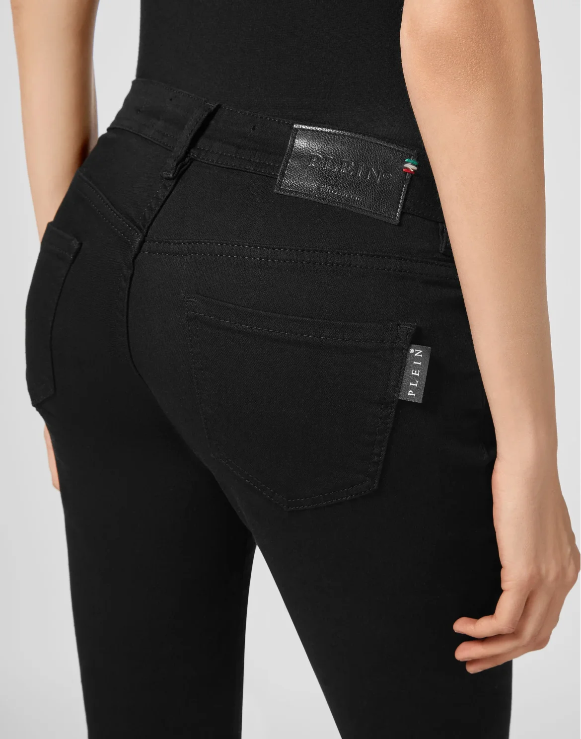 Denim Slim Fit Jeggings Iconic Plein, цвет: Черный