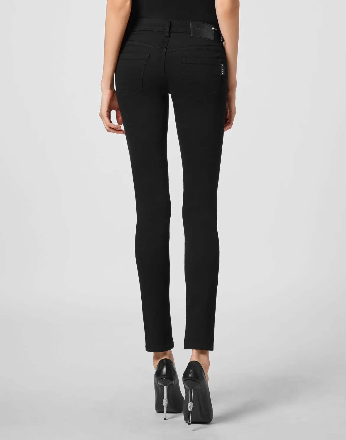 Denim Slim Fit Jeggings Iconic Plein, цвет: Черный