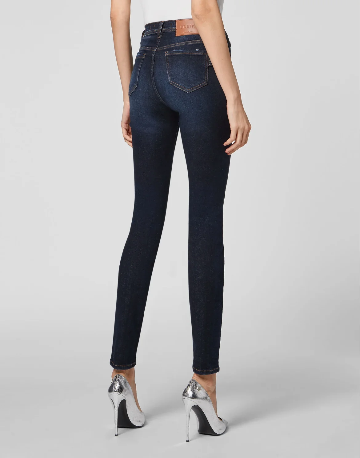 Denim High Waist Jegging Iconic Plein, цвет: Синий