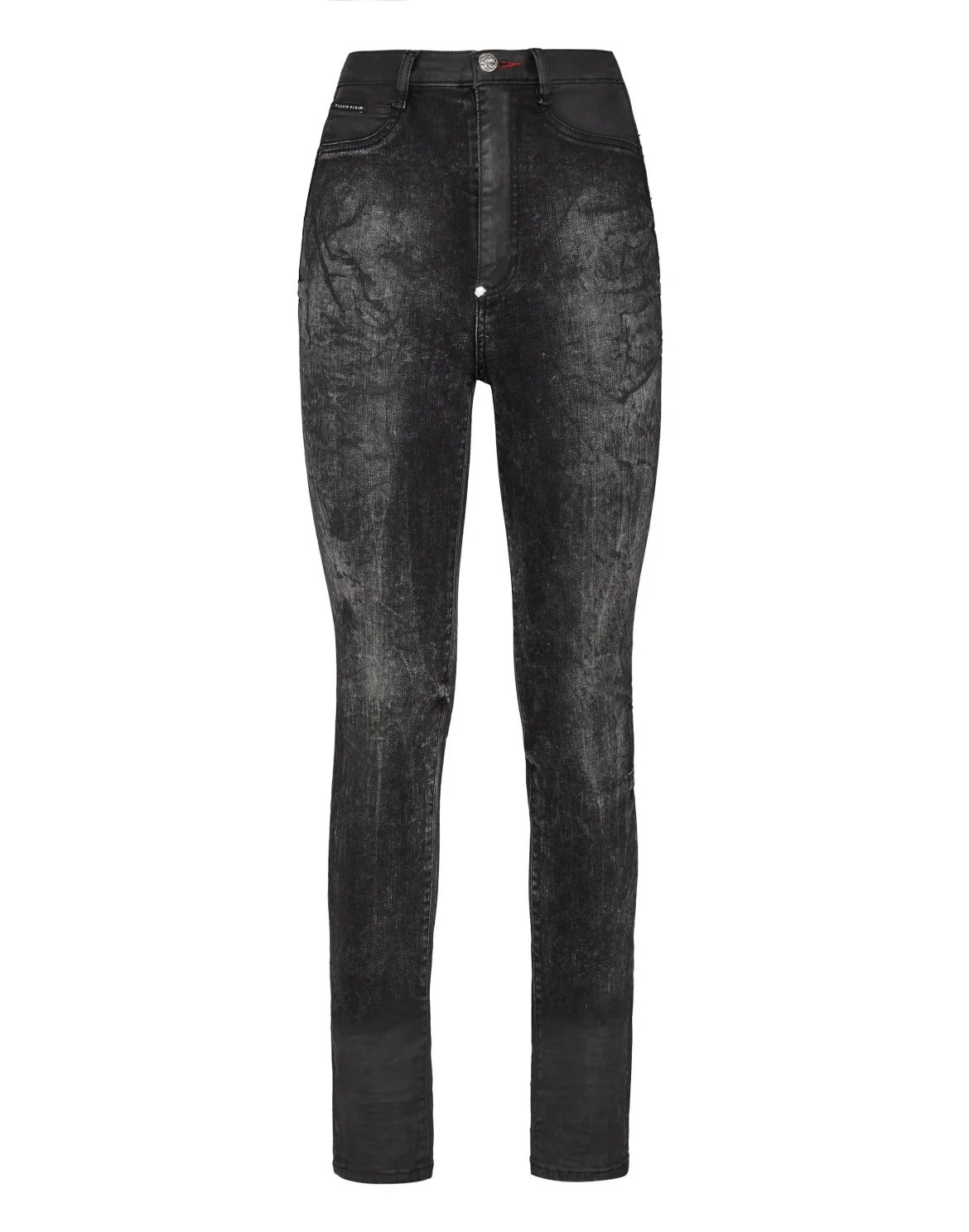 Denim Super High Waist Jegging Iconic Plein, цвет: Черный