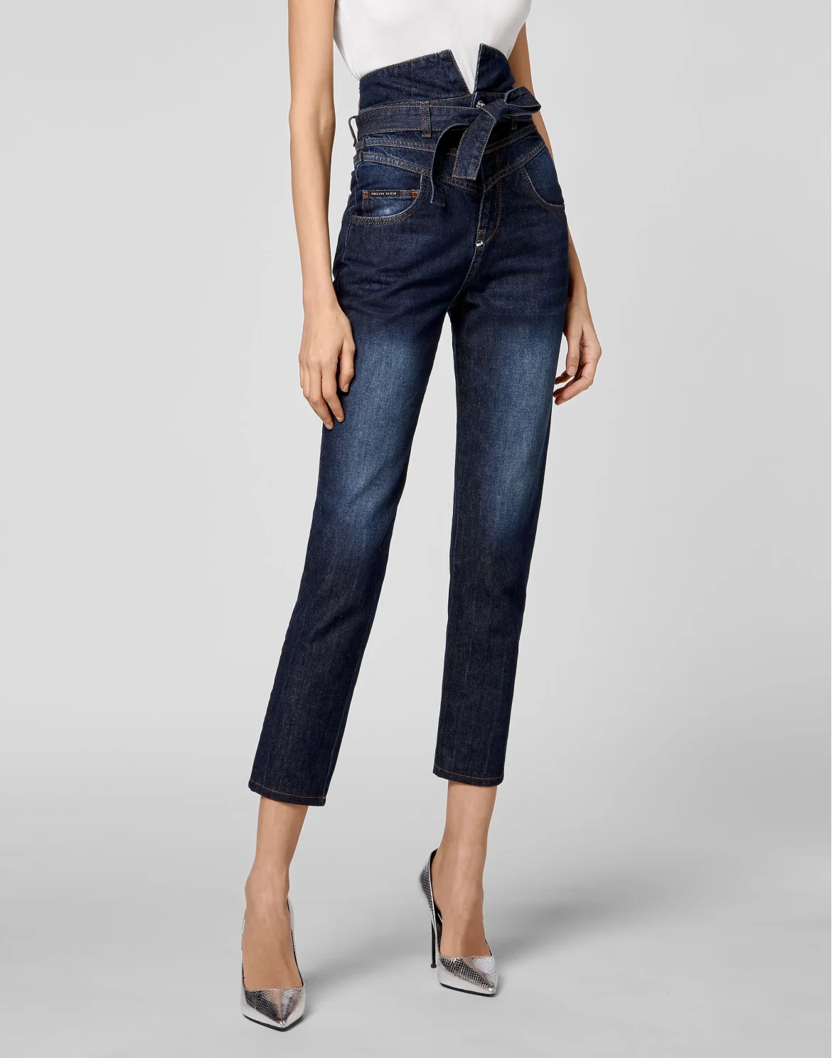 Denim Trousers Saint Tropez Fit Iconic Plein, цвет: Синий