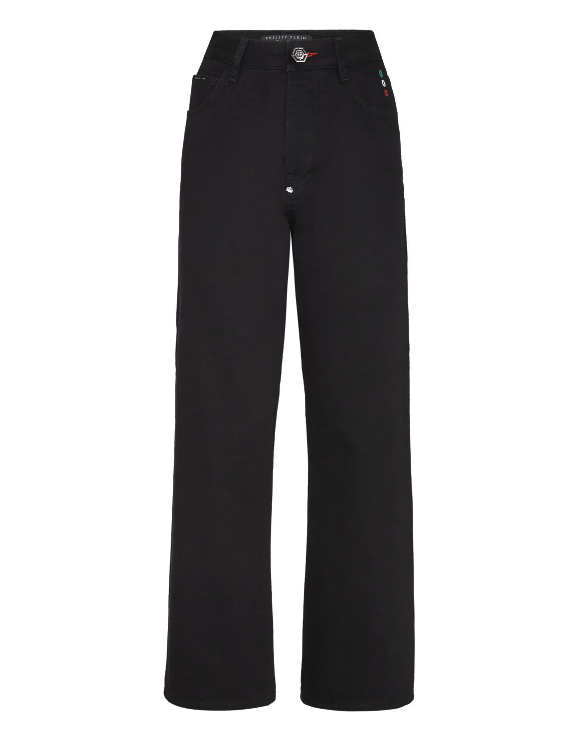 Denim Trousers Loose Fit Iconic Plein, цвет: Черный