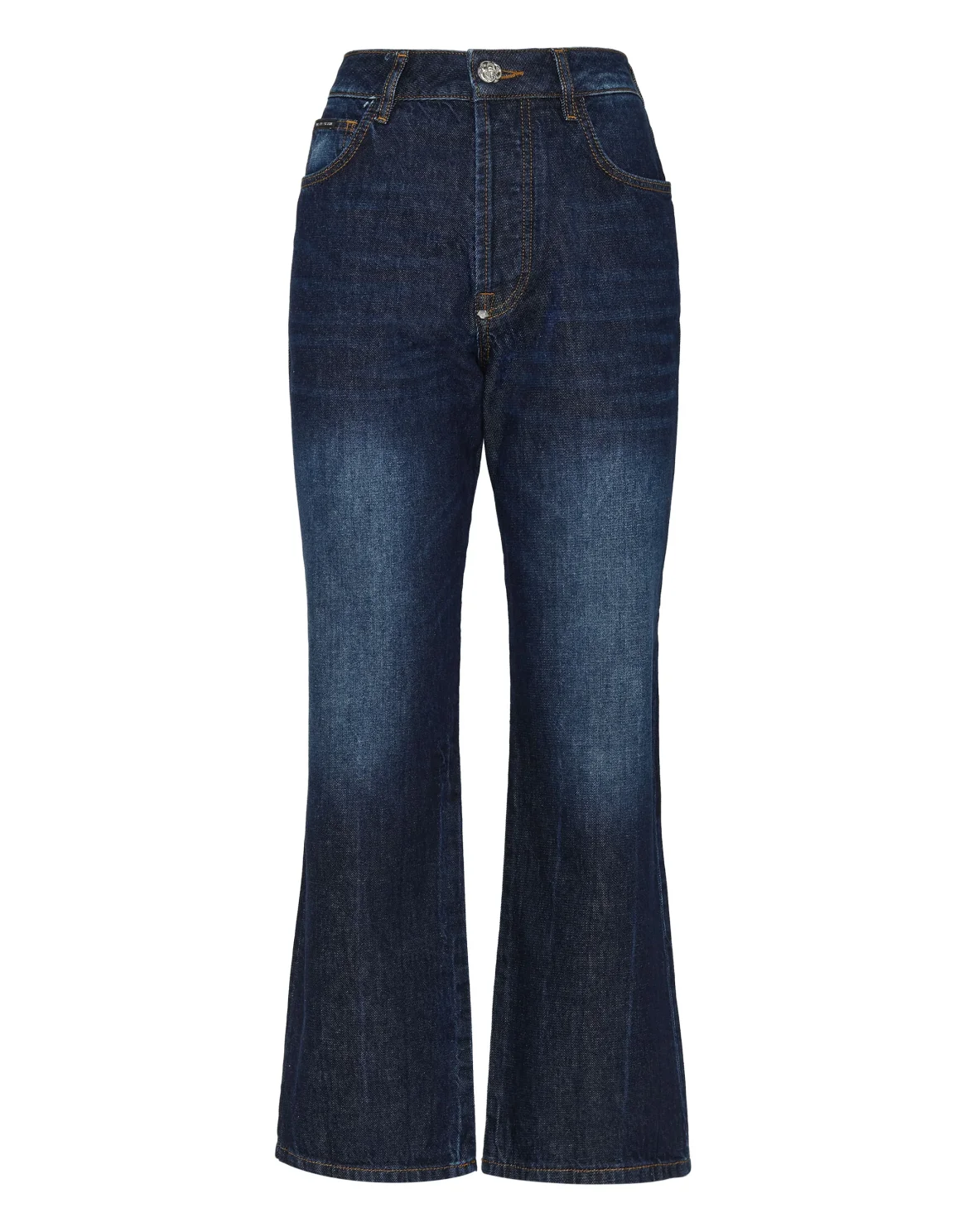 Denim Trousers Loose Fit Iconic Plein, цвет: Синий