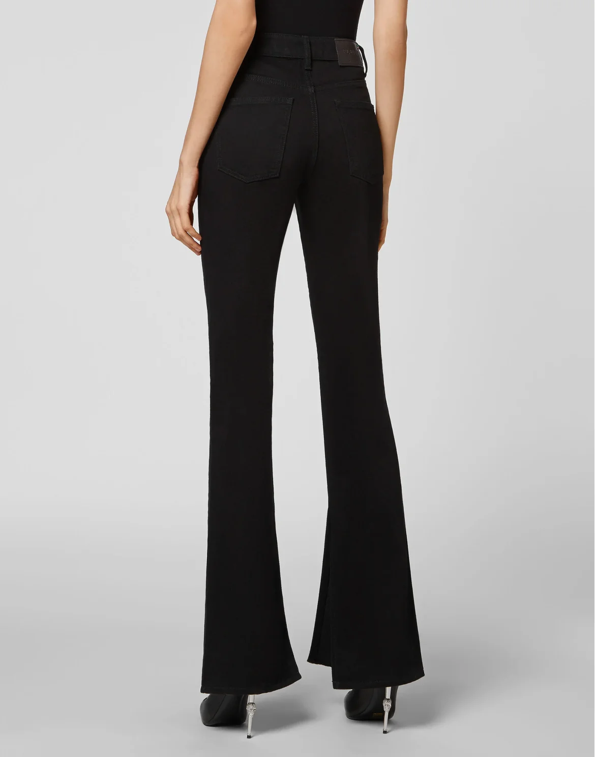 Denim Trousers Flare Fit Iconic Plein, цвет: Черный