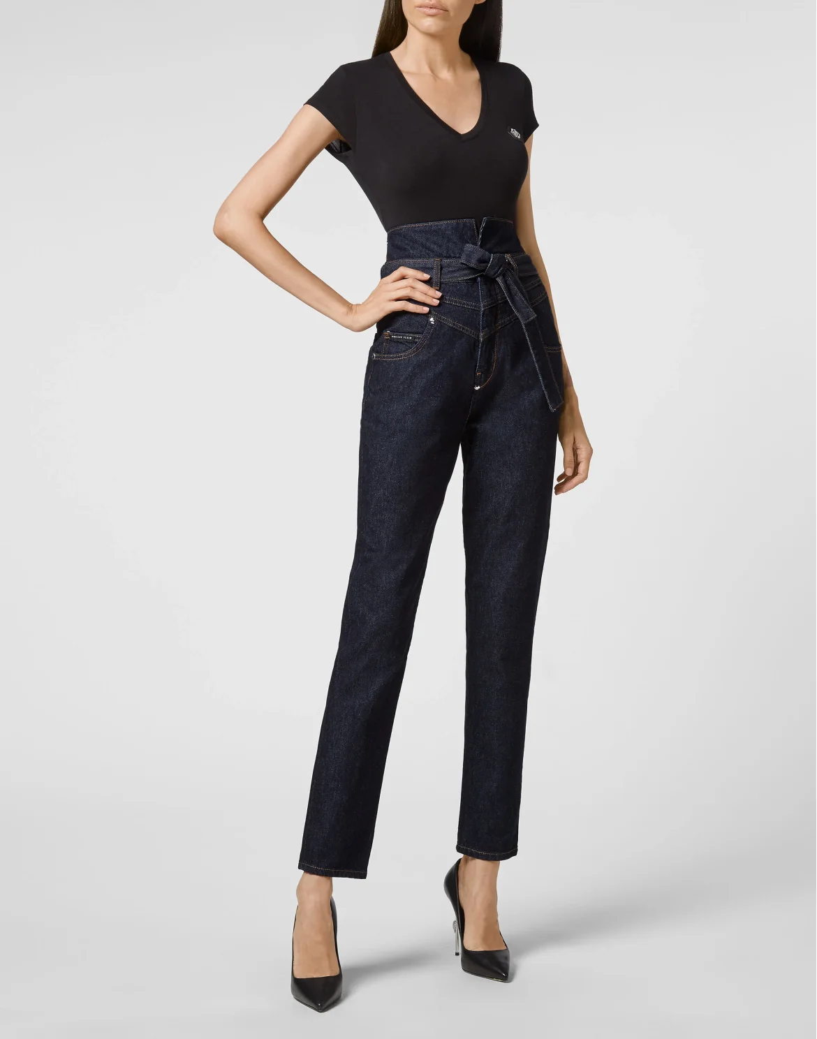 Denim Trousers Saint Tropez Fit Chains, цвет: Синий