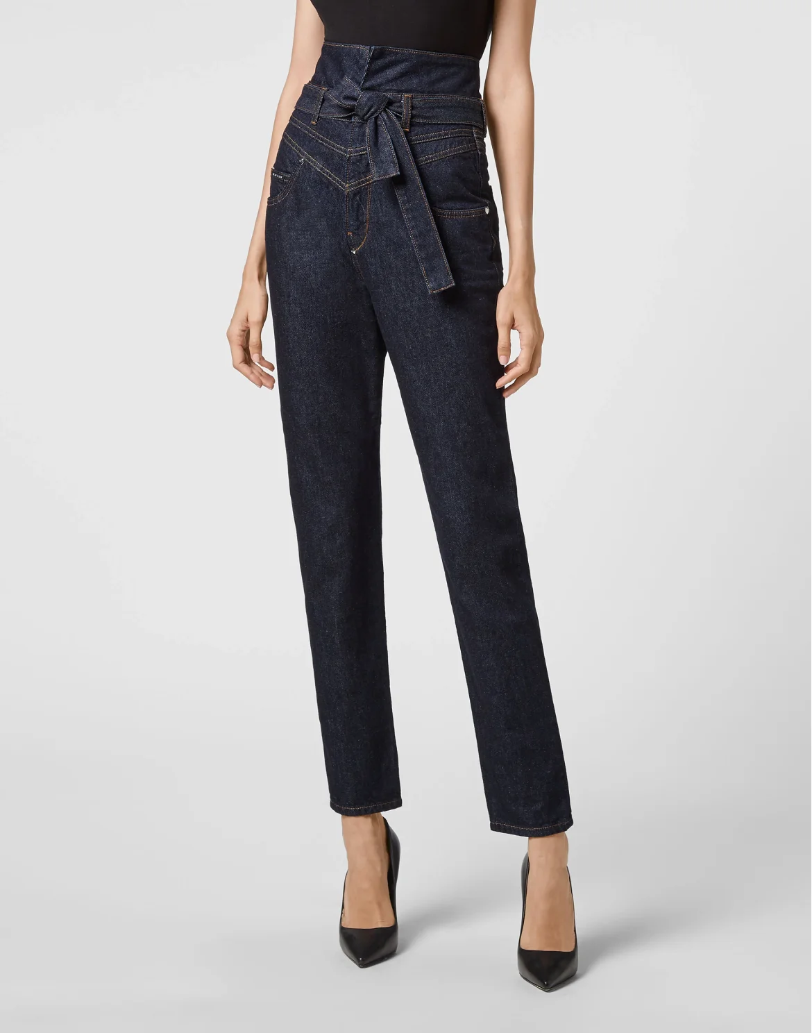 Denim Trousers Saint Tropez Fit Chains, цвет: Синий