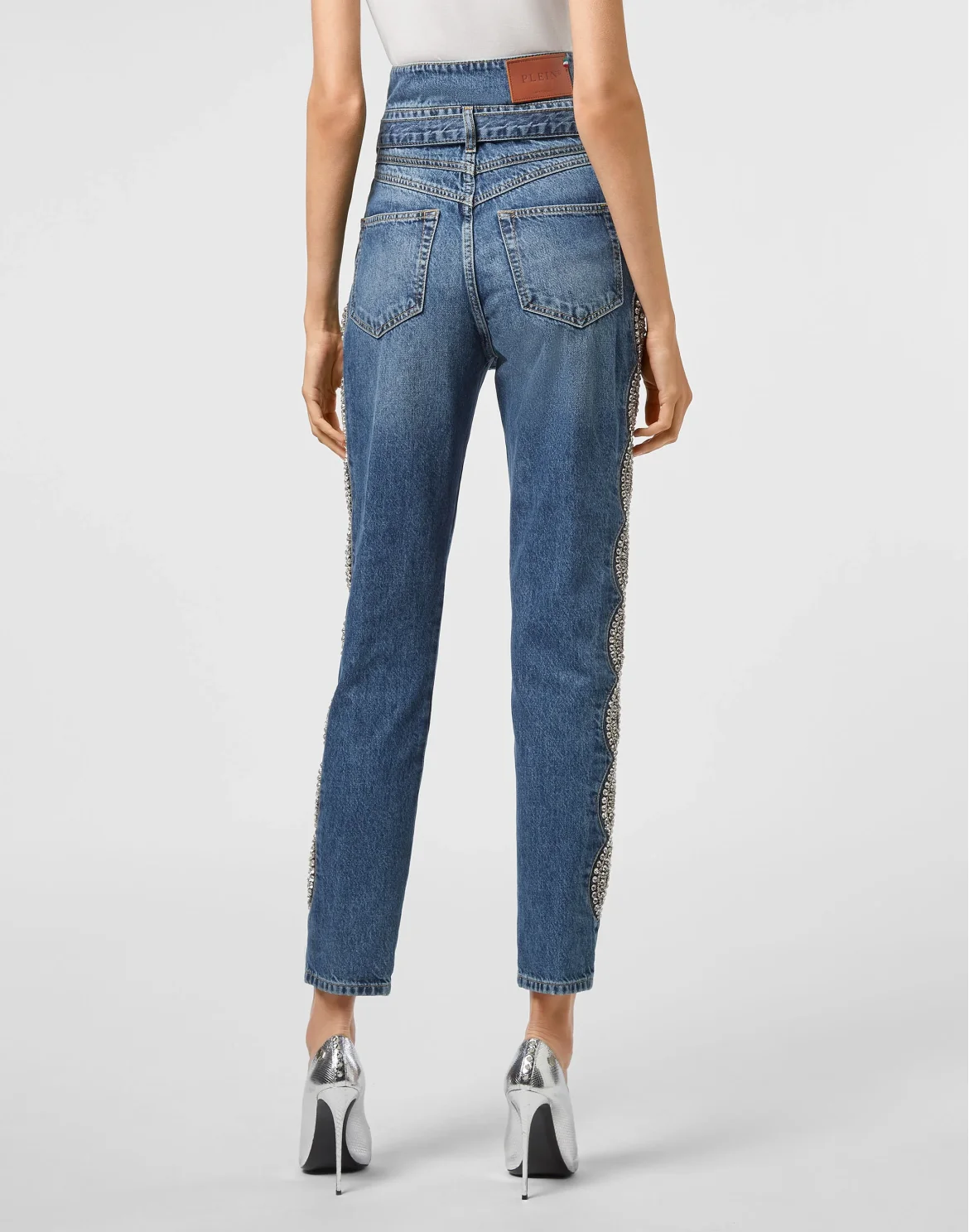 Denim Trousers Saint Tropez Fit Crystal Cable, цвет: Синий