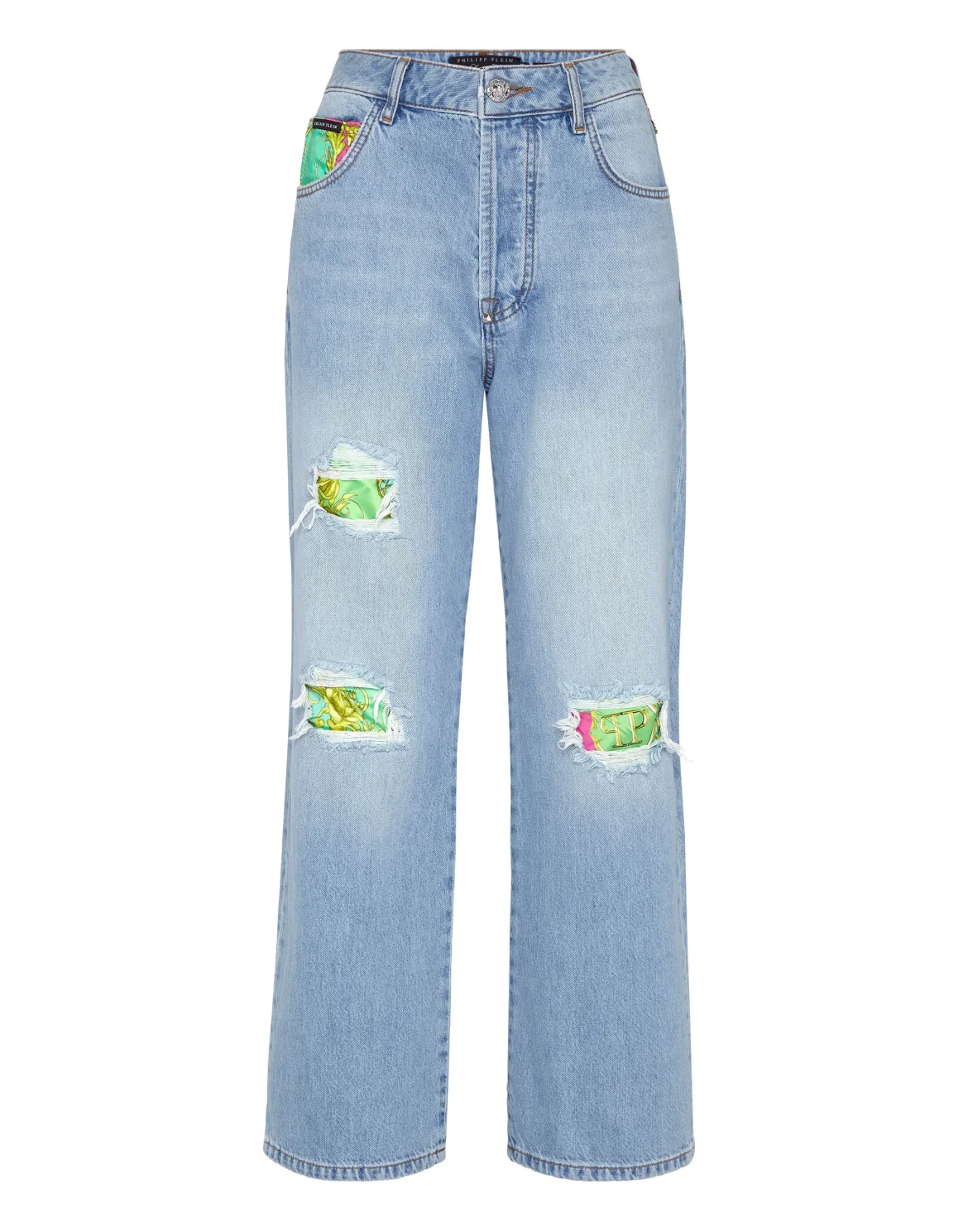 Denim Trousers Loose Fit insert New Baroque, цвет: Голубой
