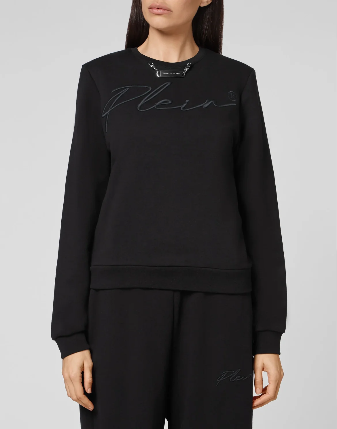 Leisurewear Sweatshirt LS Embroidery Signature, цвет: Черный