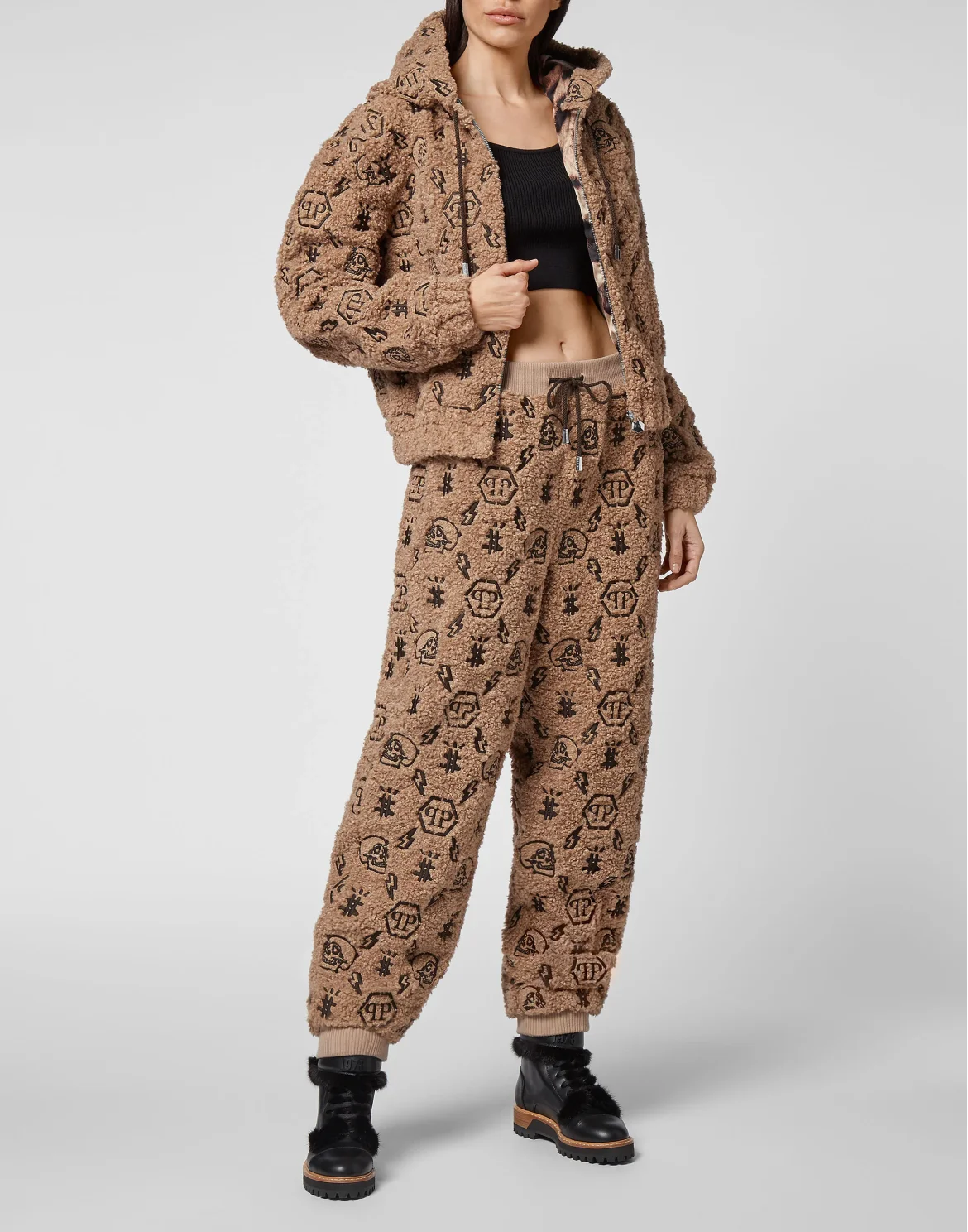 Jogging Trousers Embroidery Monogram, цвет: Бежевый