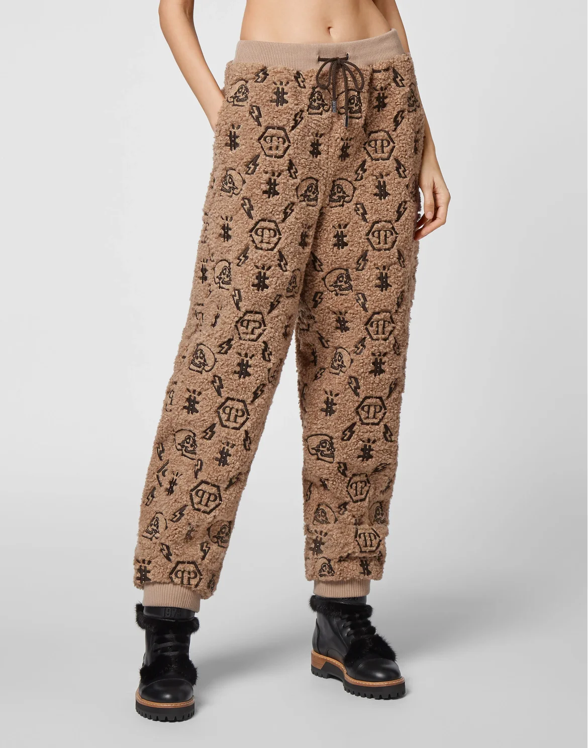 Jogging Trousers Embroidery Monogram, цвет: Бежевый