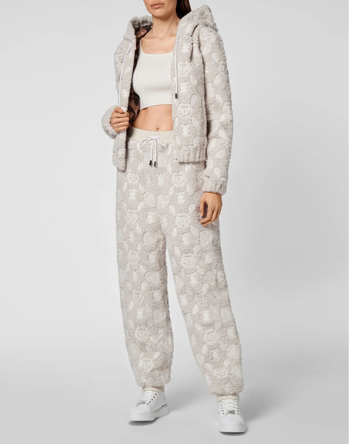 Jogging Trousers Embroidery Monogram, цвет: Бежевый