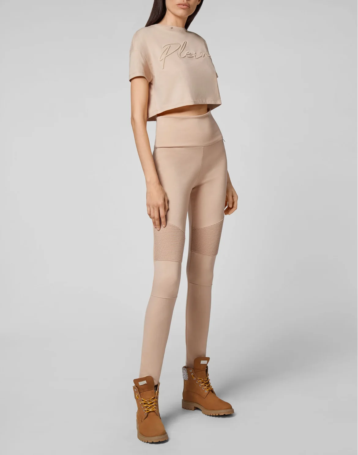 Leisurewear Biker Leggings Iconic Plein, цвет: Бежевый