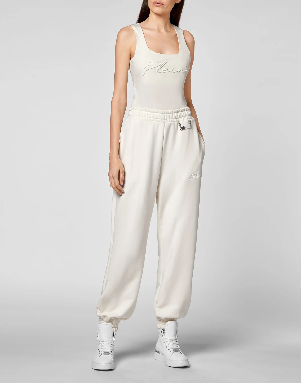 Leisurewear Trousers Embroidery Signature, цвет: Бежевый