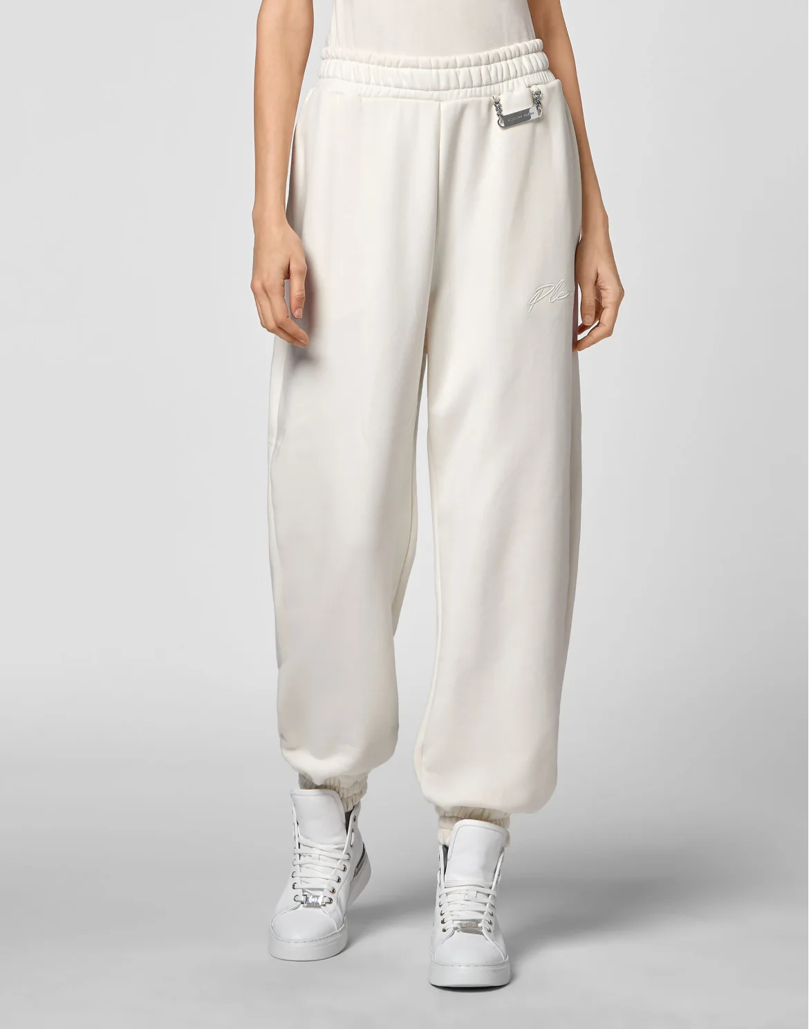 Leisurewear Trousers Embroidery Signature, цвет: Бежевый