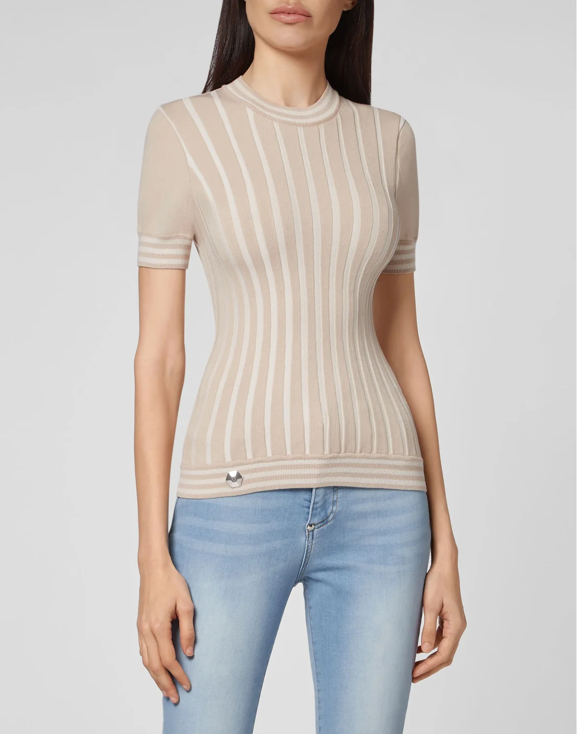 Pullover Round Neck SS New Baroque, цвет: Бежевый
