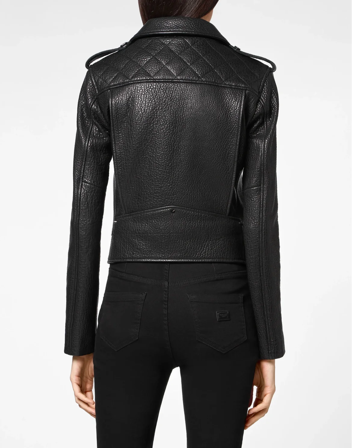 Leather Biker Iconic Plein, цвет: Черный