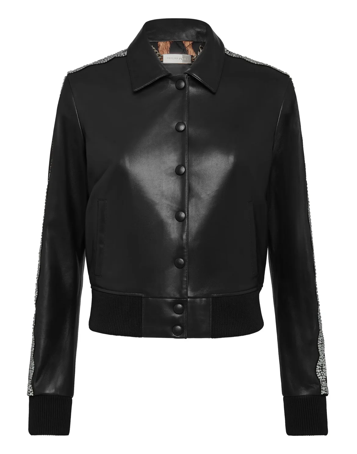 Leather Bomber  Crystal Cable, цвет: Черный