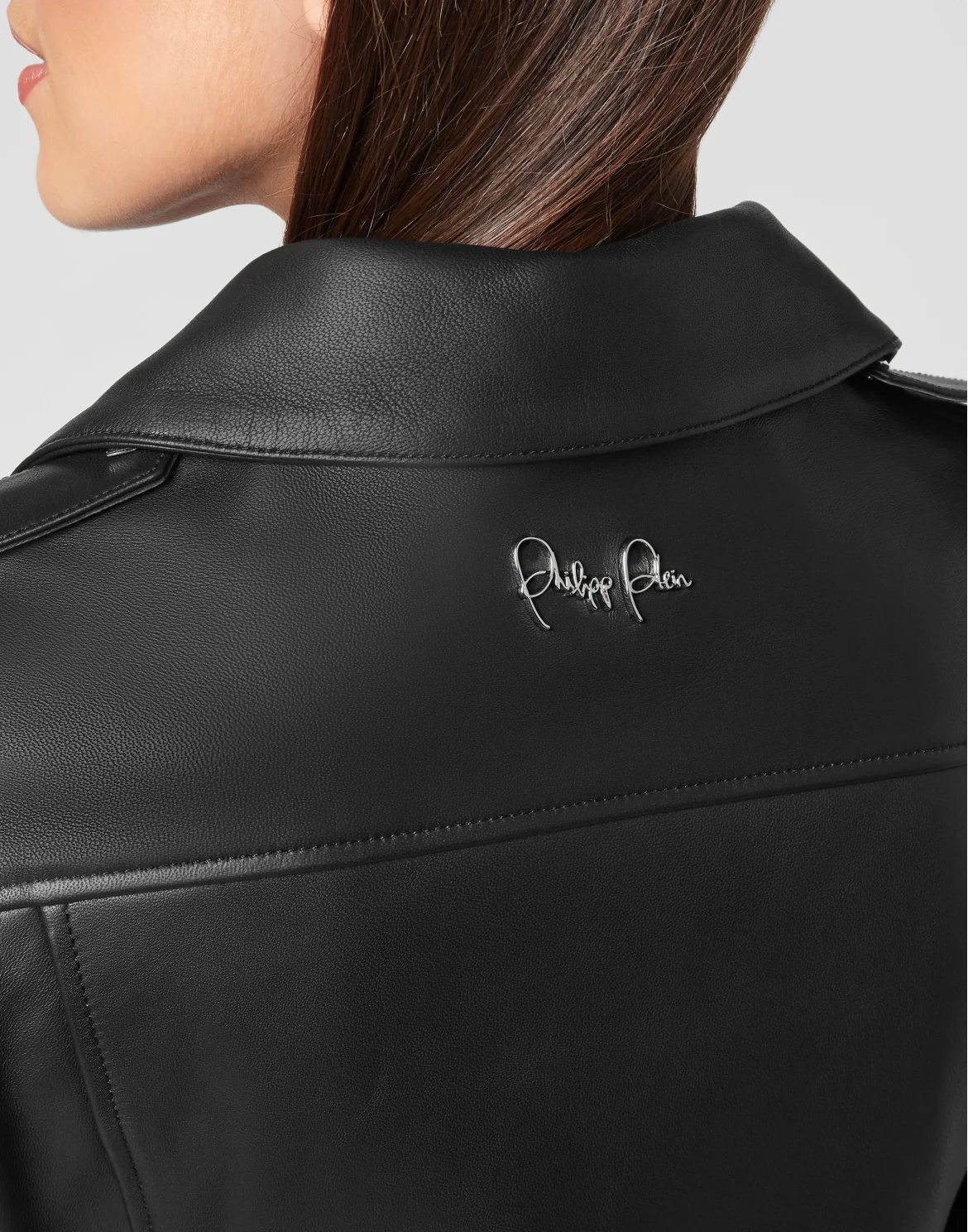 Biker Leather Jacket, цвет: Черный