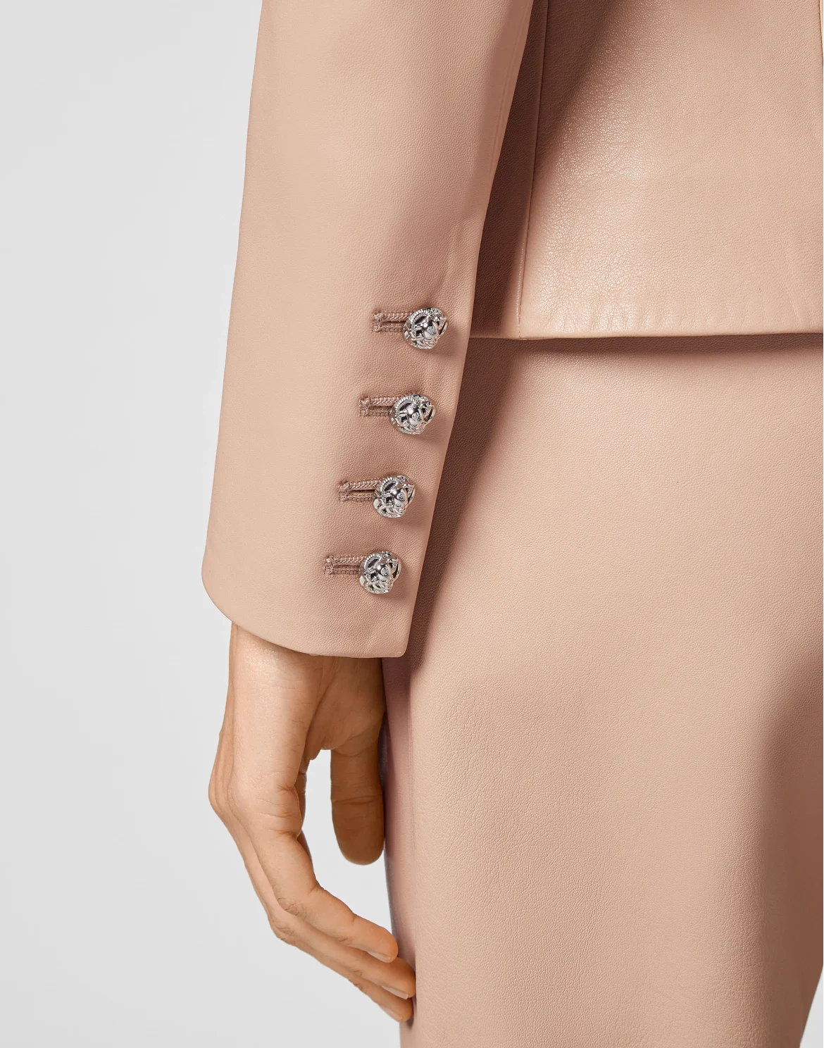 Lambskin Blazer Iconic Plein, цвет: Бежевый