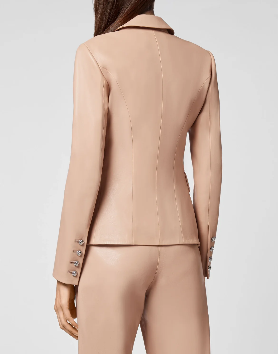 Lambskin Blazer Iconic Plein, цвет: Бежевый