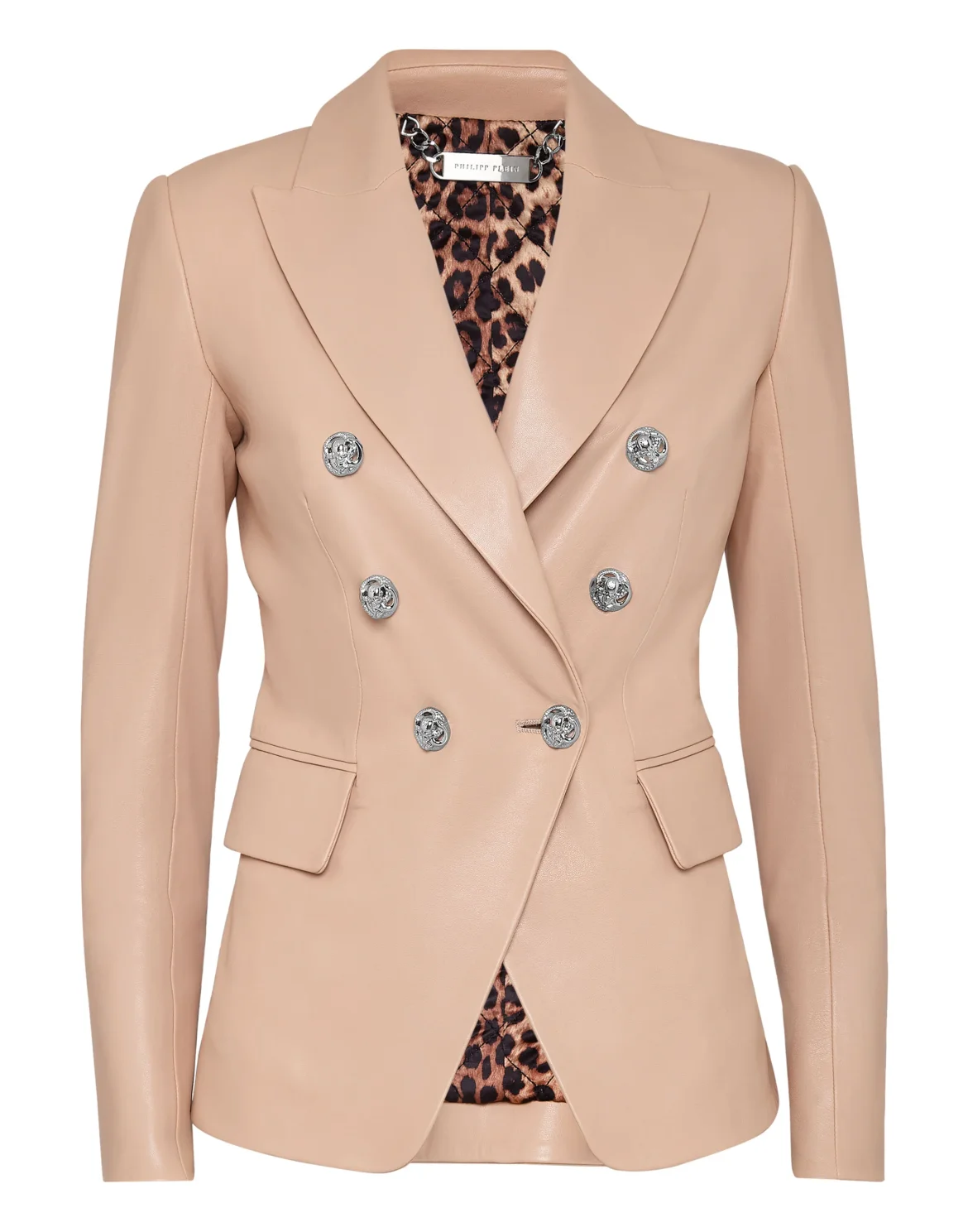 Lambskin Blazer Iconic Plein, цвет: Бежевый
