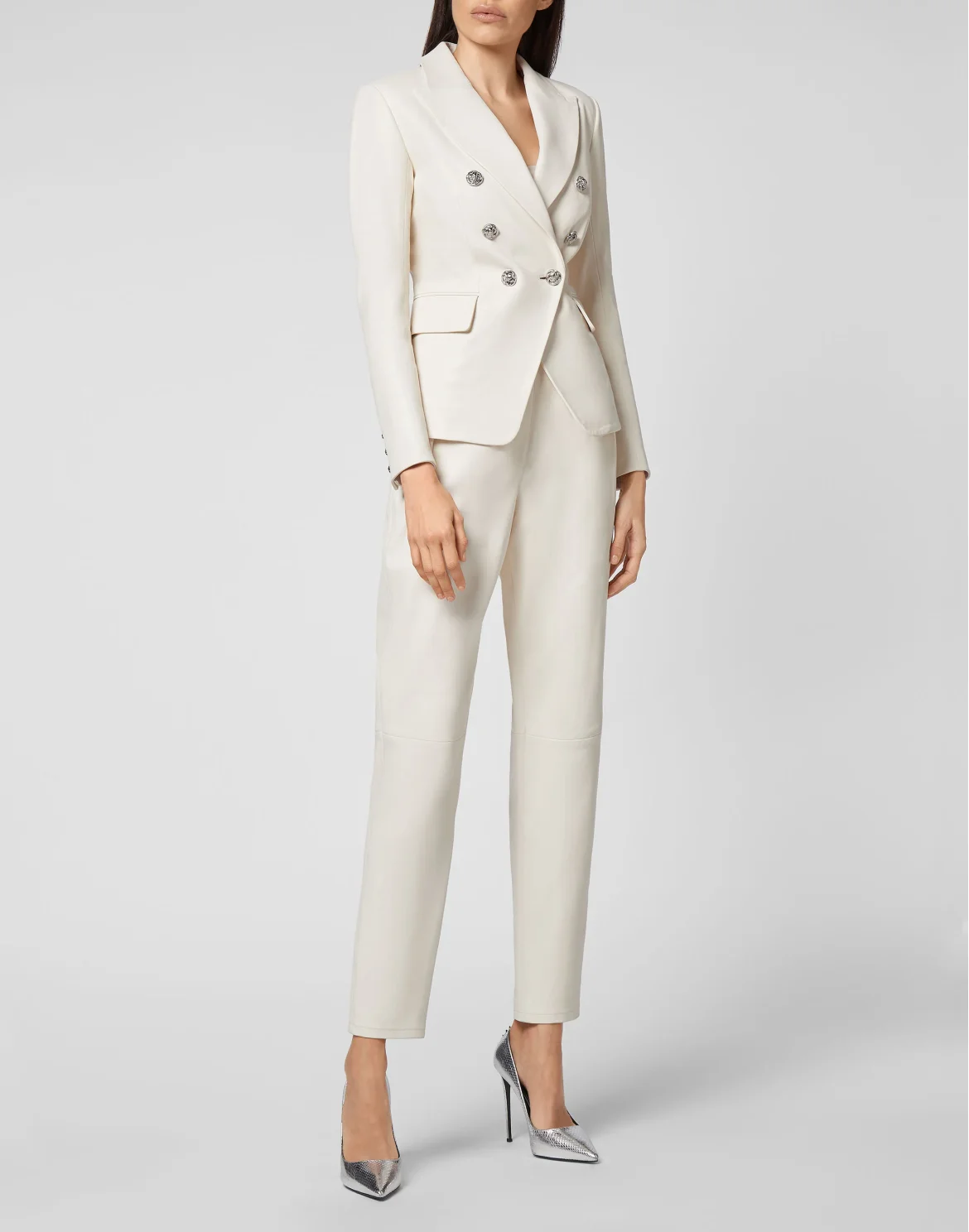 Lambskin Blazer Iconic Plein, цвет: Бежевый