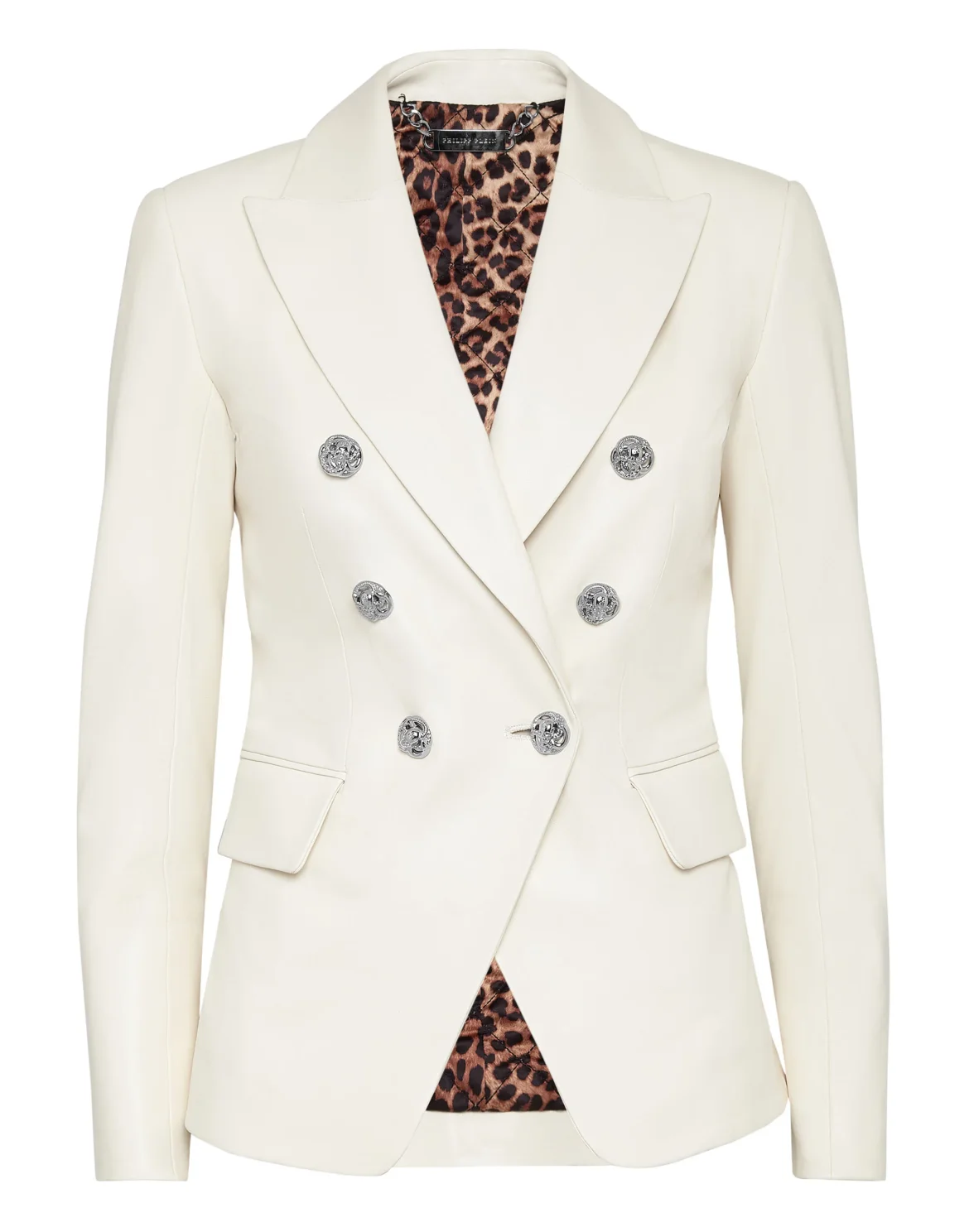 Lambskin Blazer Iconic Plein, цвет: Бежевый