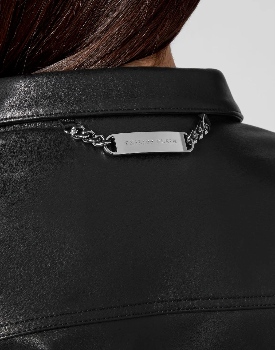 Soft Leather Shirt Crop, цвет: Черный