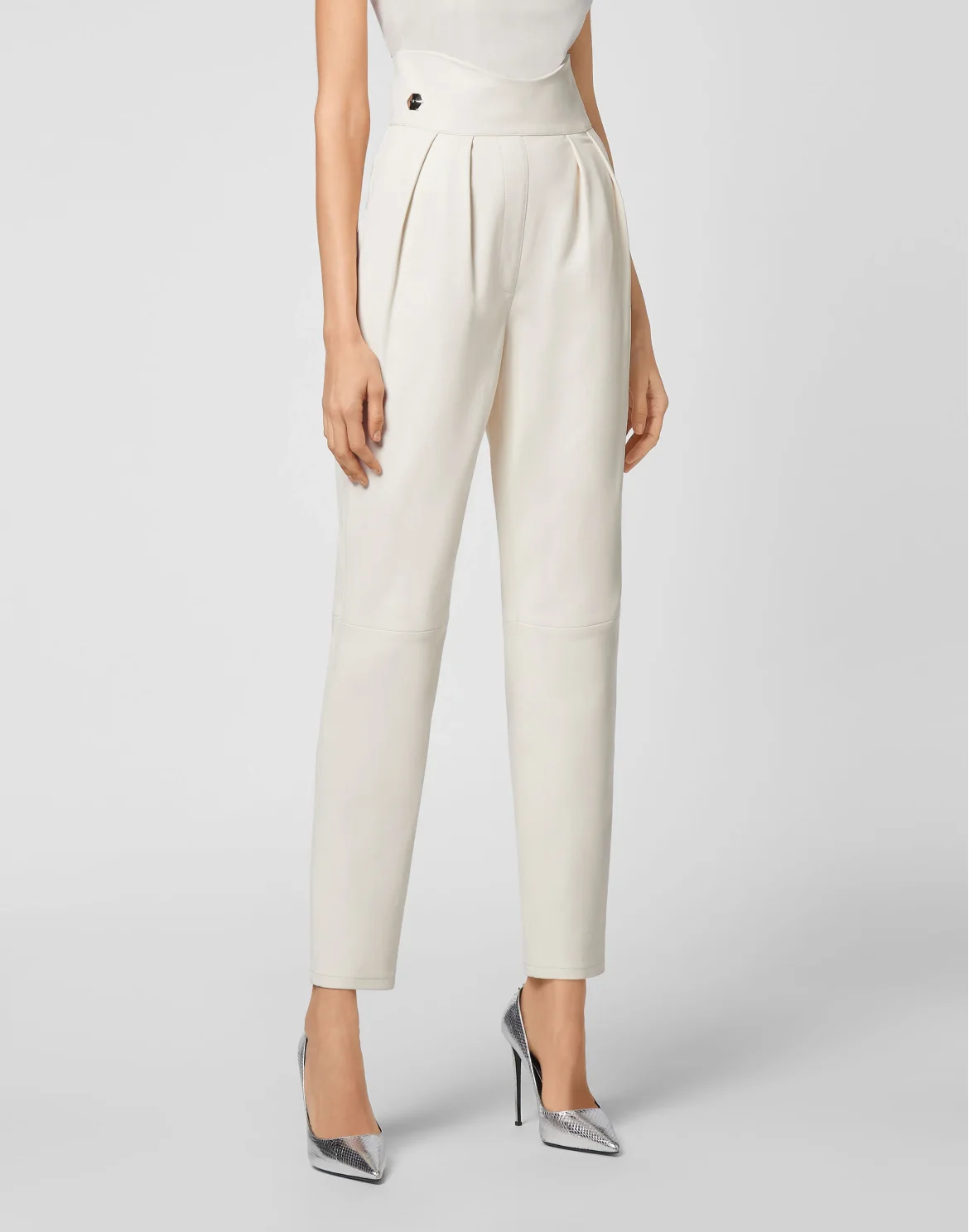 Lambskin Trousers Iconic Plein, цвет: Бежевый