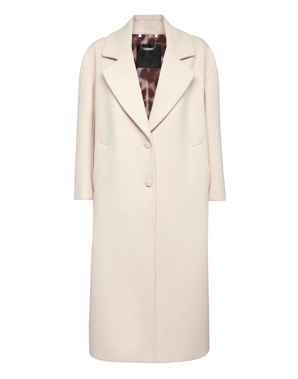 Wool Coat Long Iconic Plein, цвет: Бежевый