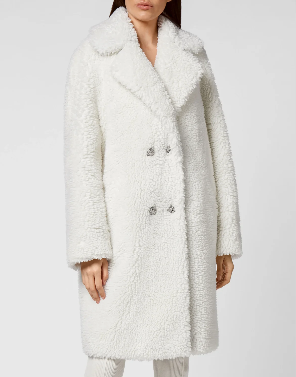 Coat Long Iconic Plein, цвет: Бежевый
