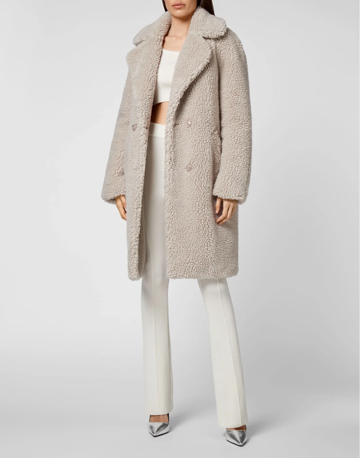 Coat Long Teddy Bear, цвет: Бежевый