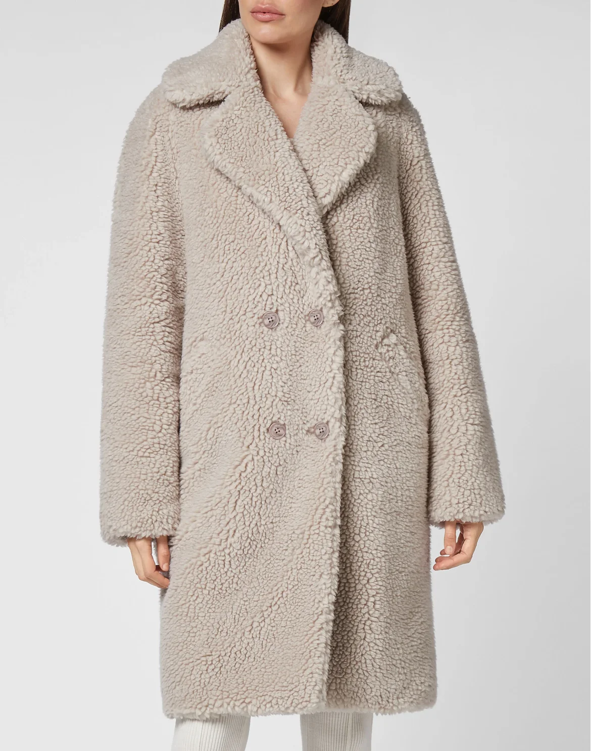 Coat Long Teddy Bear, цвет: Бежевый