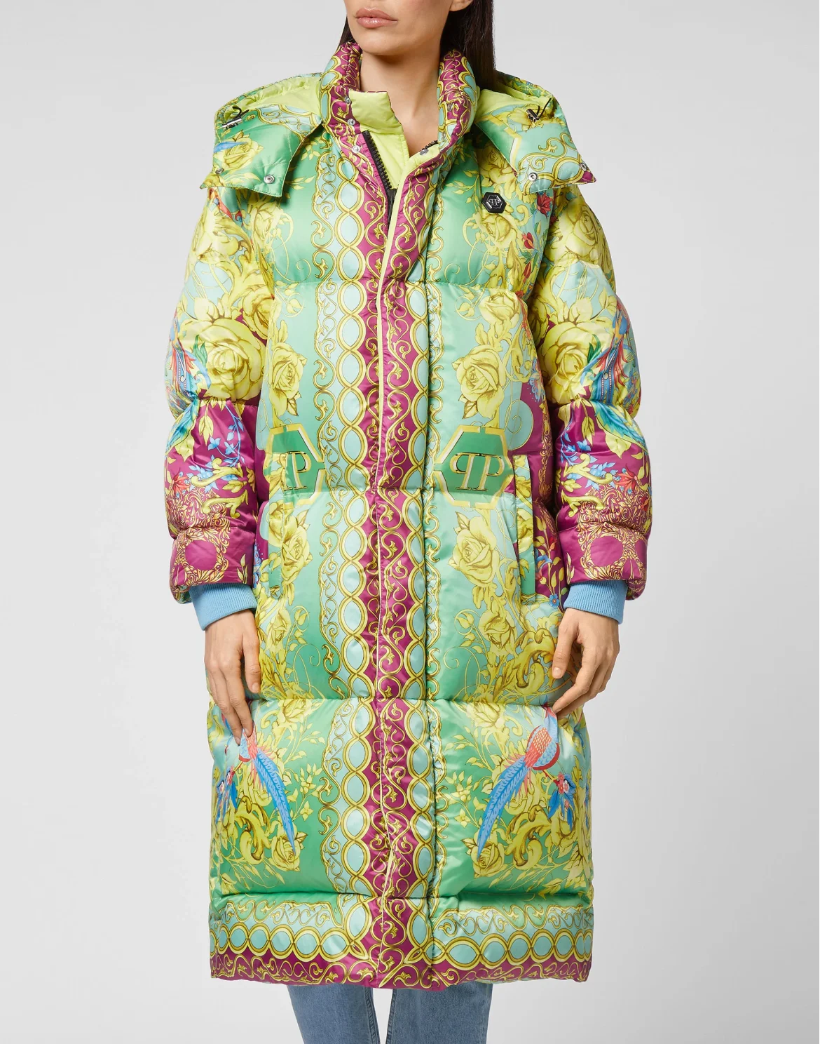 Nylon Bomber Long print New Baroque, цвет: Мультиколор