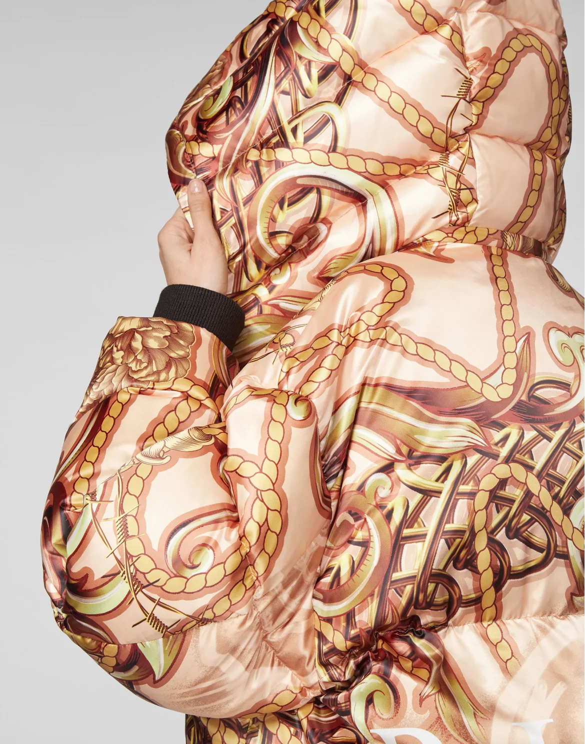 Nylon Bomber Long print New Baroque, цвет: Бежевый