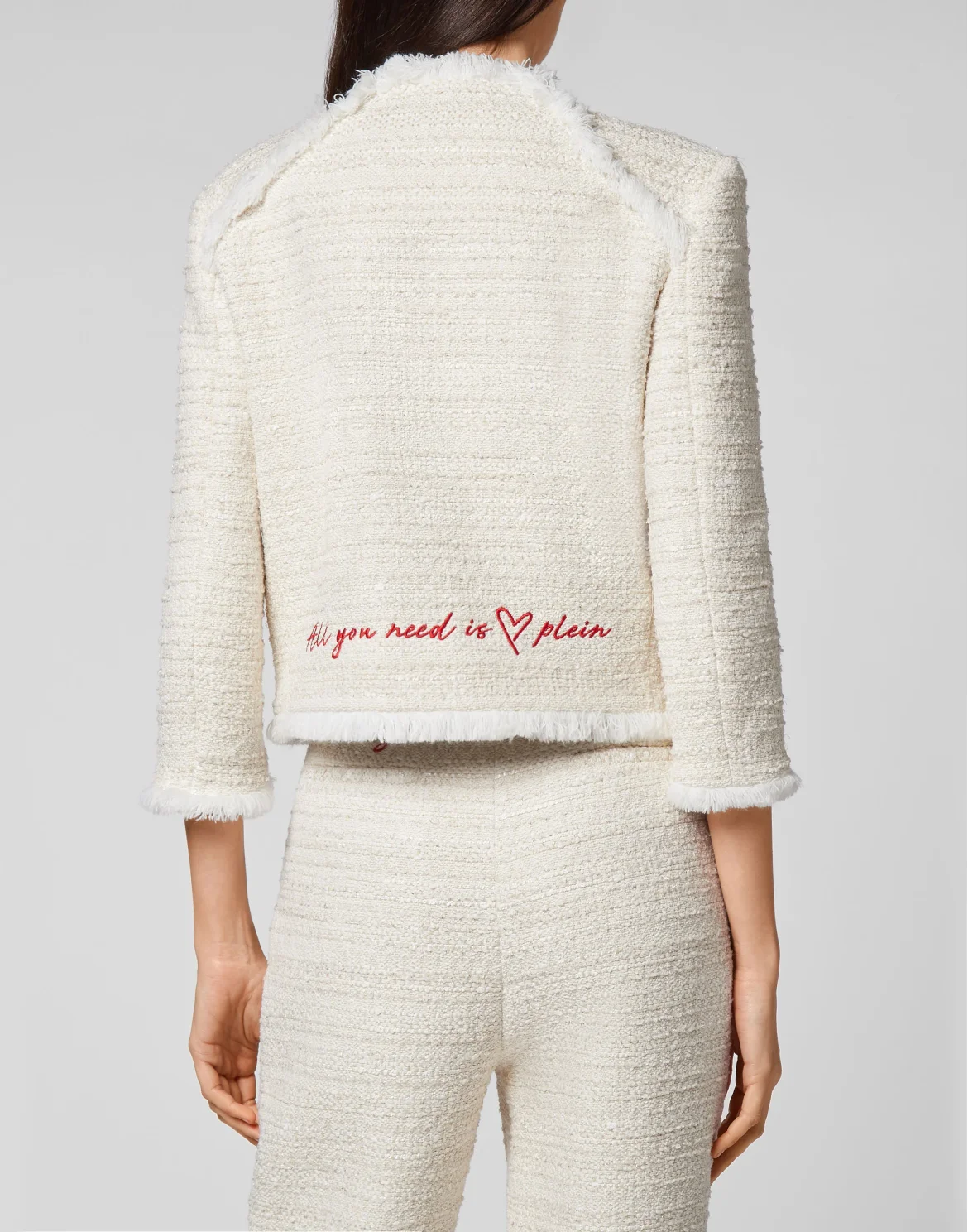 Bouclé Jacket Embroidery, цвет: Бежевый