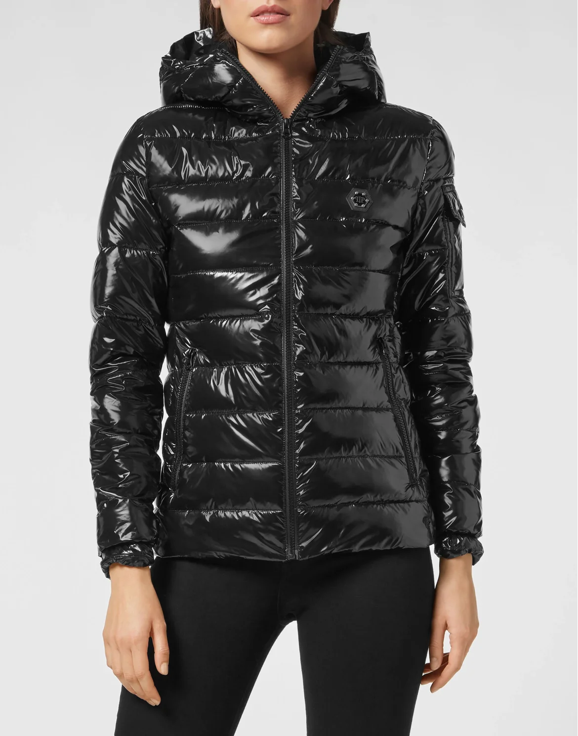 Nylon Down Jacket, цвет: Черный