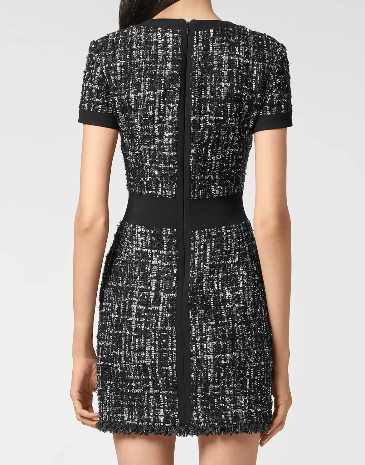 Bouclé Short Dress, цвет: Черный
