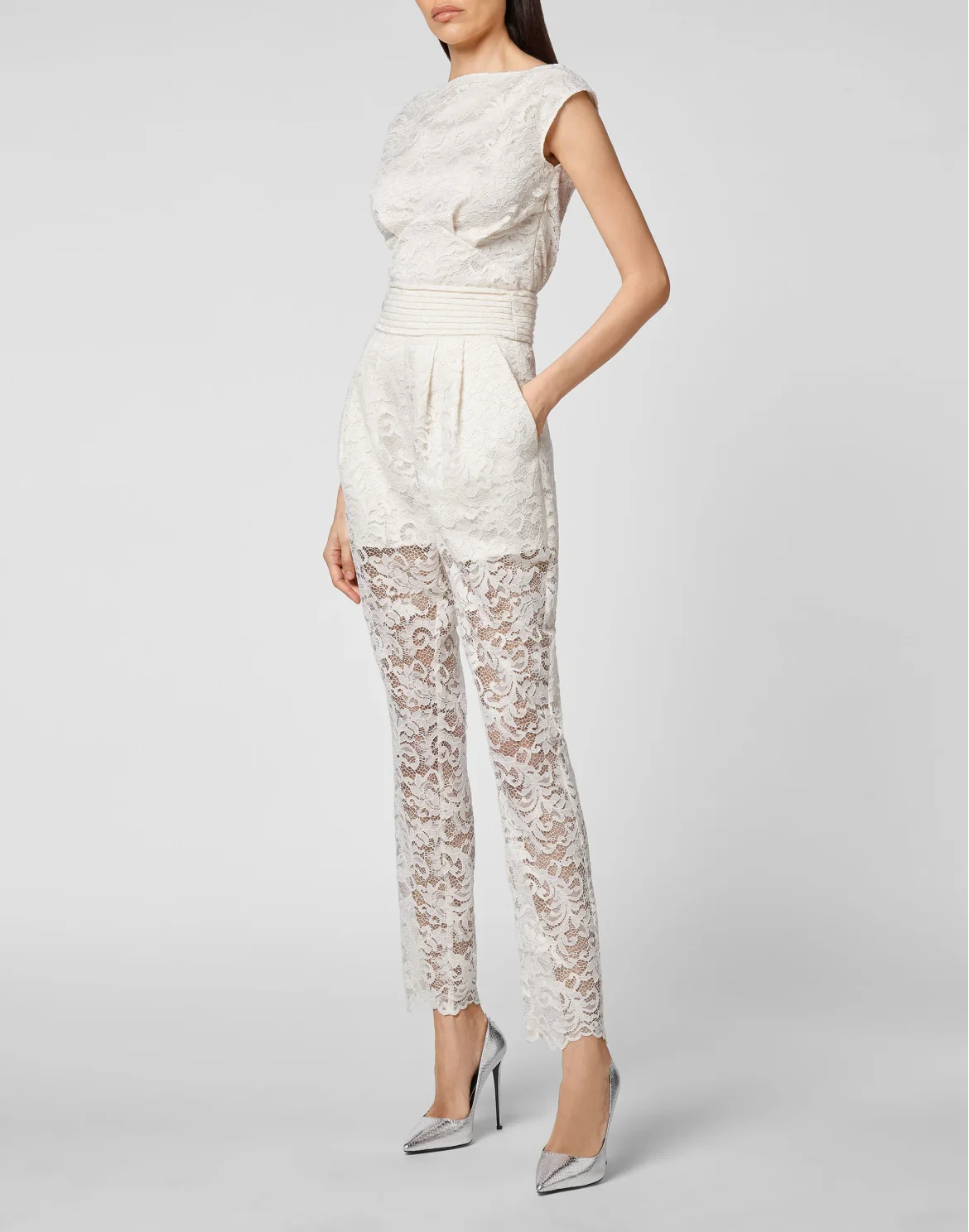 Long Trousers Lace, цвет: Бежевый