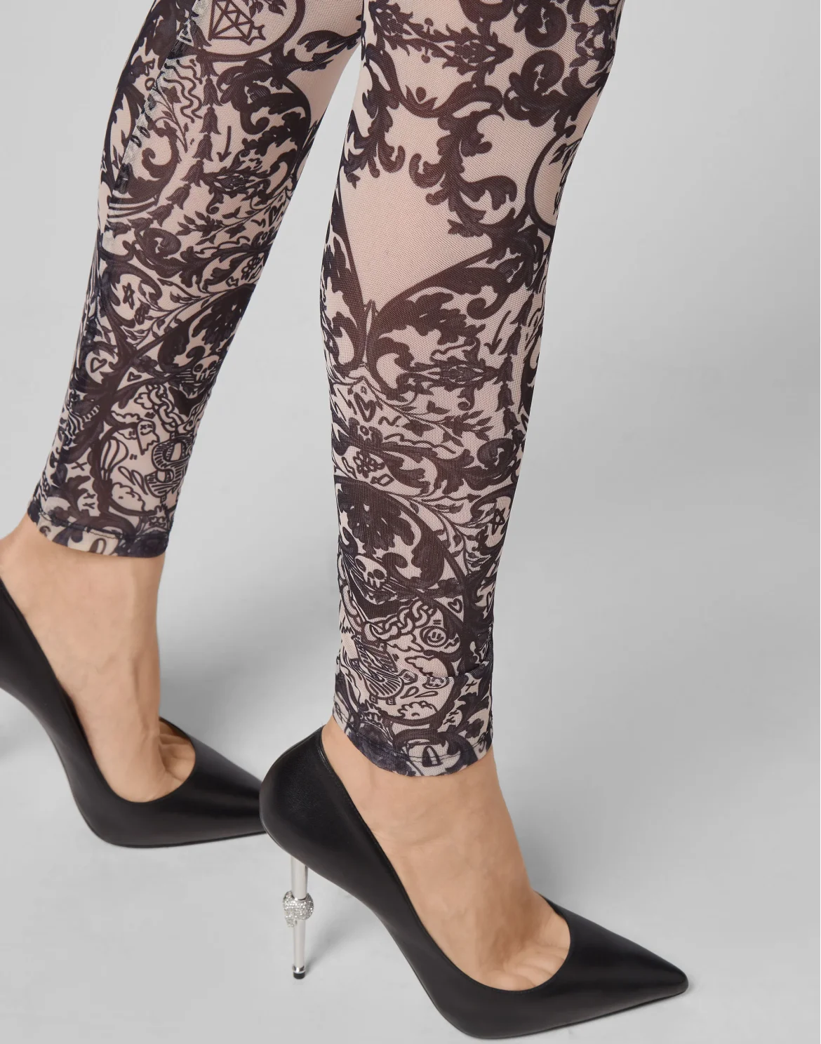 Leggings Stretch Printed Tulle New Baroque, цвет: Розовый