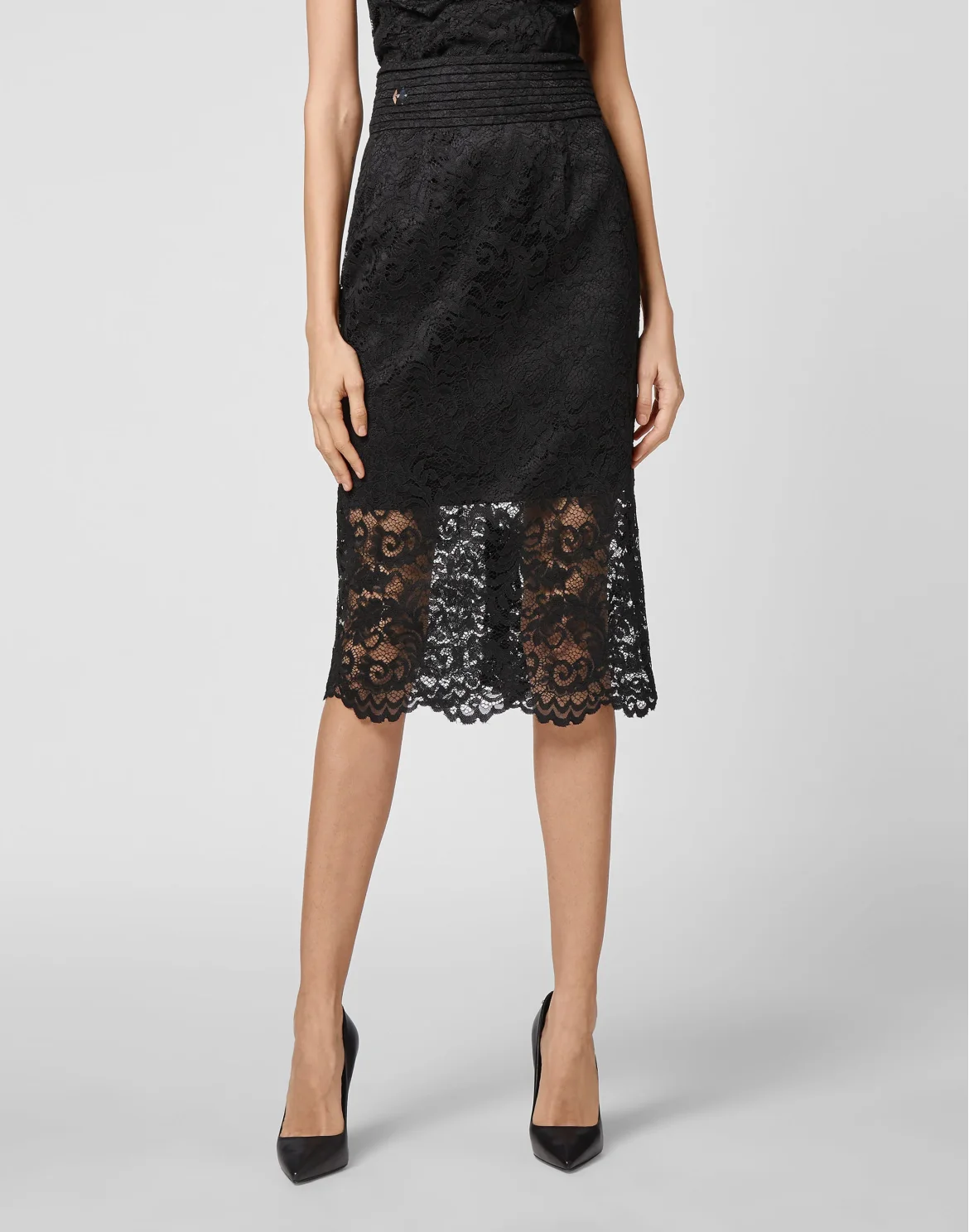 Long Skirt Lace, цвет: Черный